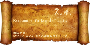 Kelemen Artemíszia névjegykártya